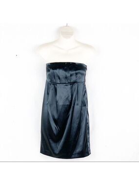 𝅺BNWT-JUST Sweet Mini StraplessCocktail Black Dress